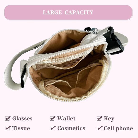 Chic Quilted Travel Accessory - Small Pink Puffer Belt Bag with Versatile Styles - Picture 6 of 8